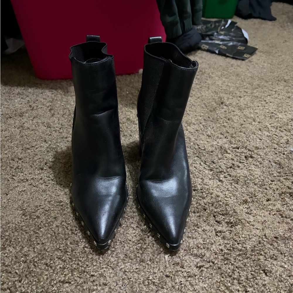 Charles By Charles David Sleek Black Ankle Boots